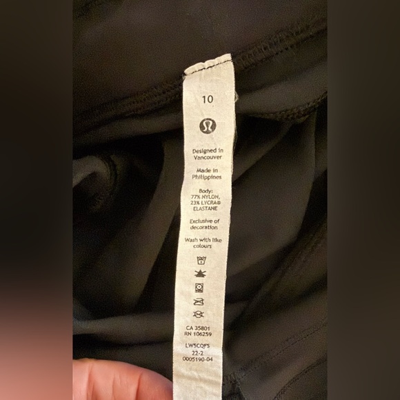 Lululemon Invigorate High-Rise Tight 25” Black Everlux Leggings Size 10 Pocket - Picture 9 of 10